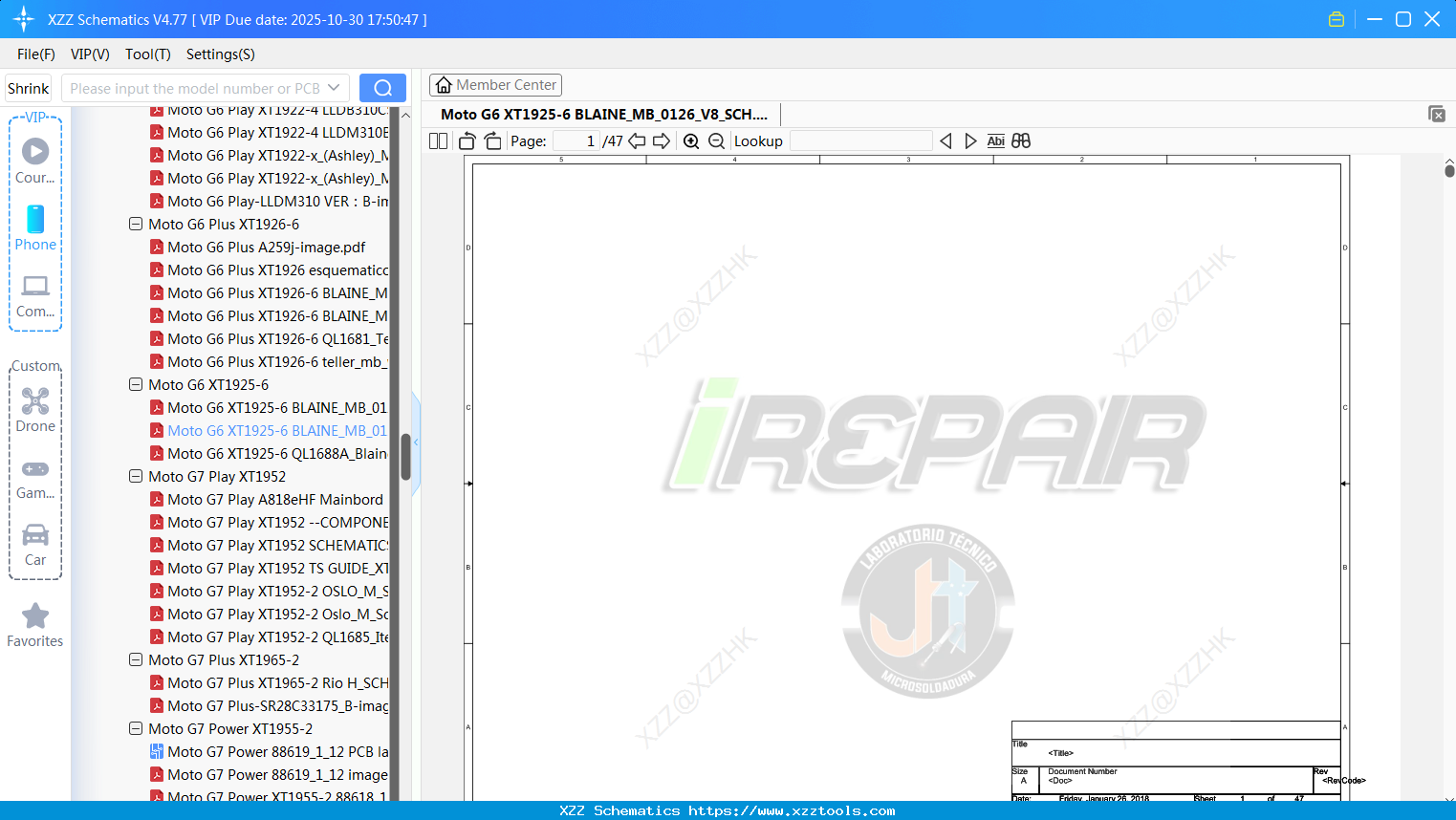 Motorola Moto G6 XT1925-6 BLAINE_MB_0126_V8_SCH